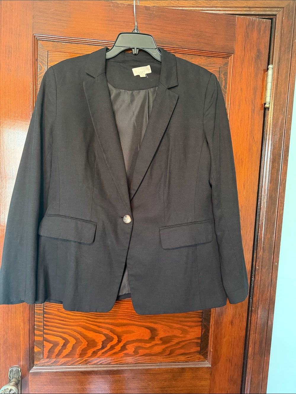 LOFT Black Single-Button Women's Blazer, 12